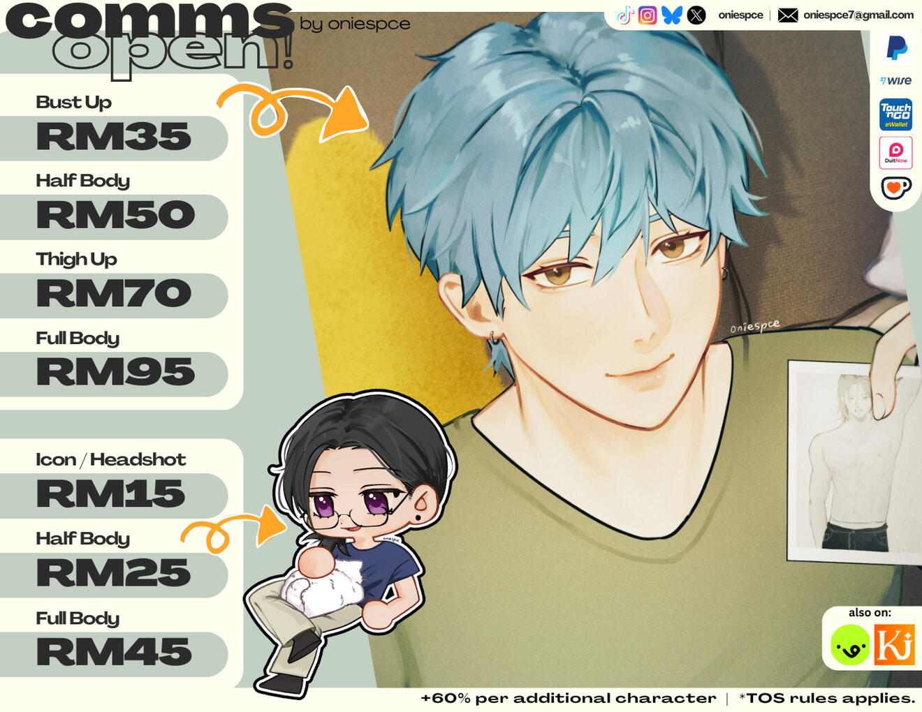 regular and chibi prices (rendered)