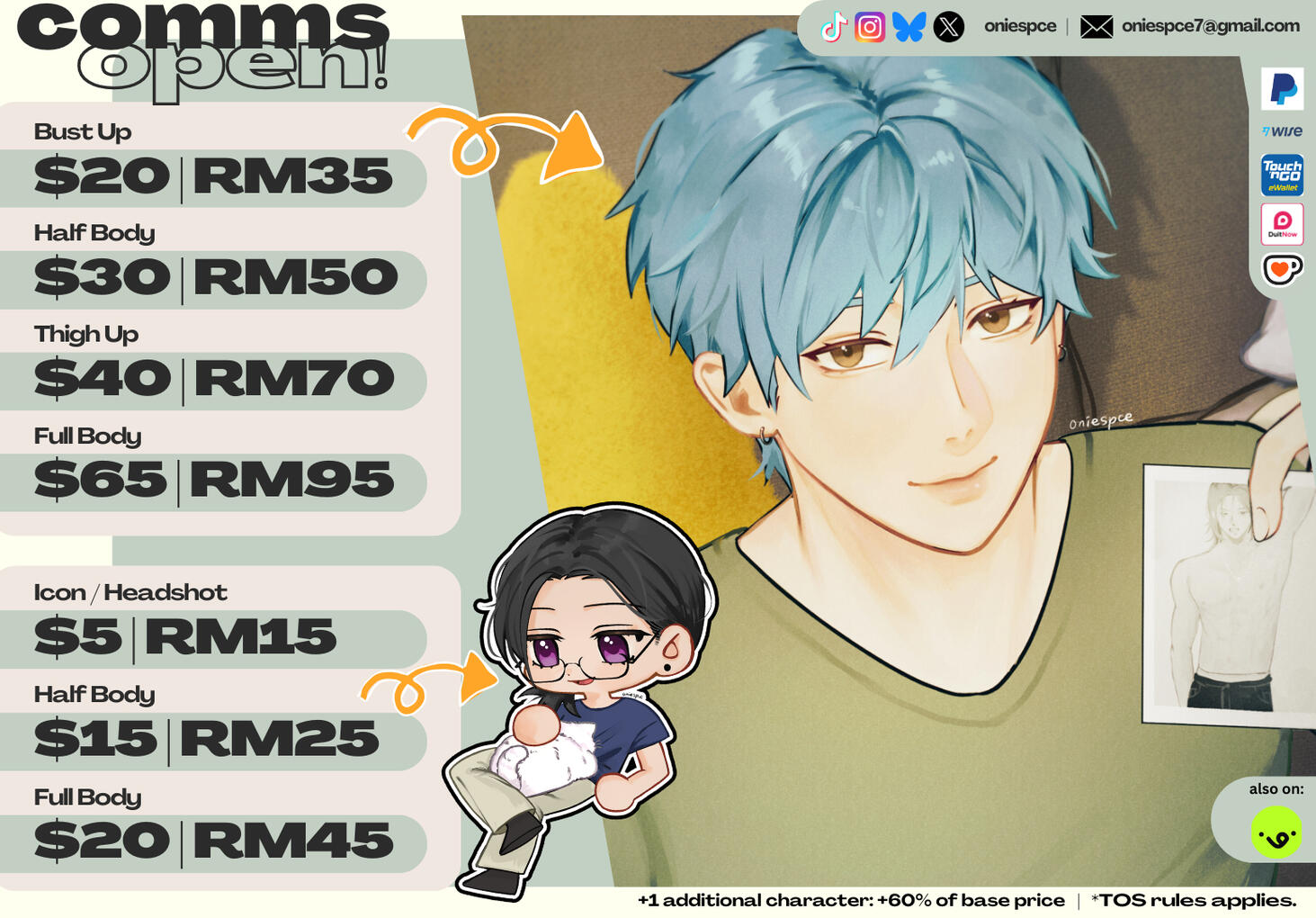 regular and chibi prices (rendered)